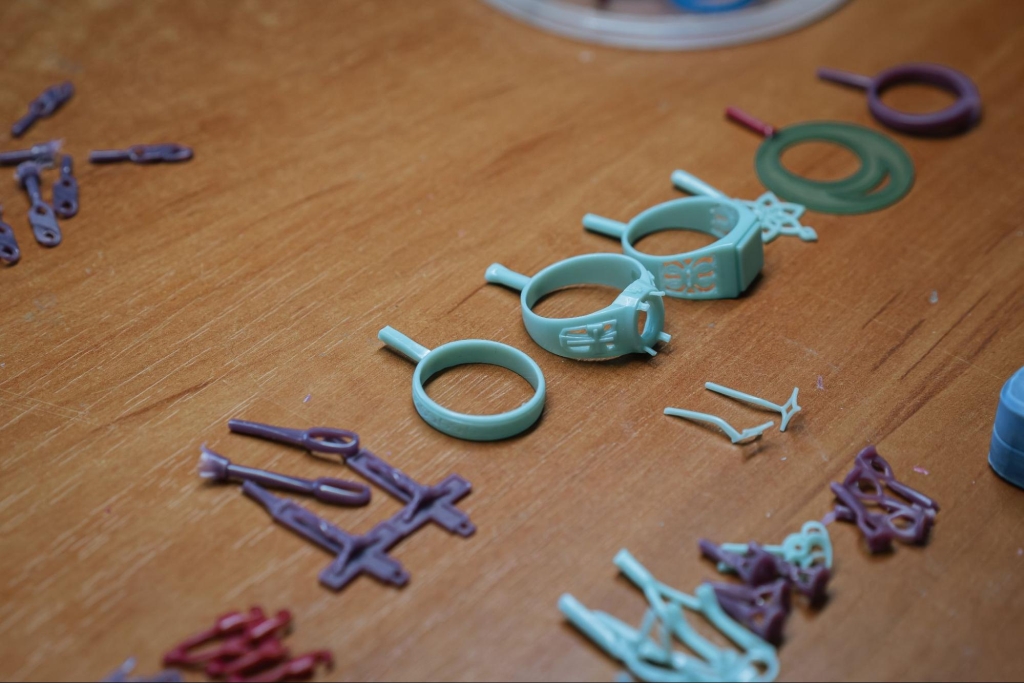Printed Model Stage of Custom Gemstone Jewelry
