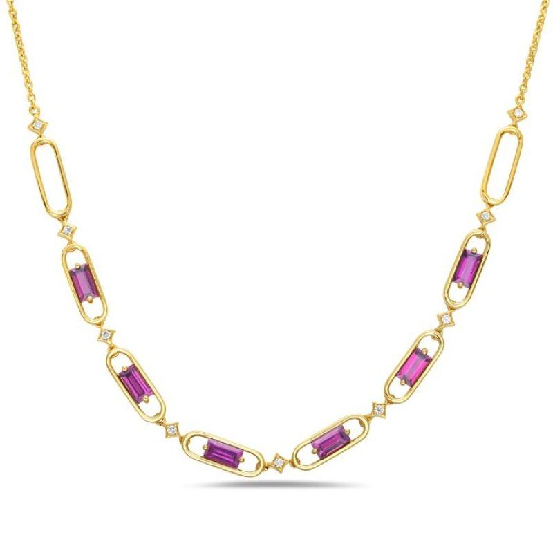 Garnet and Diamond Necklace