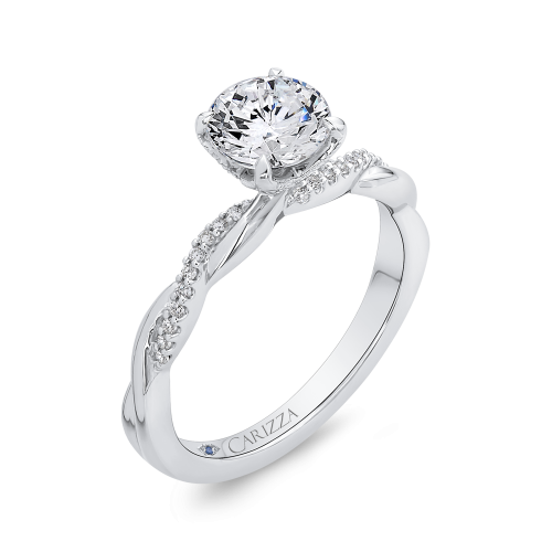 Carizza Diamond Engagement Ring with White Gold