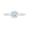 18K White Gold Round Cut Diamond Engagement Ring (Semi-Mount)