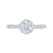 18K White Gold 1/5 Ct Round Cut Diamond Engagement Ring (Semi-Mount)