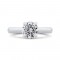 14K White Gold Round Diamond Engagement Ring (Semi-Mount)