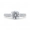 14K White Gold Round Diamond Engagement Ring (Semi-Mount)