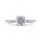 14K White Gold Round Diamond Engagement Ring (Semi-Mount)