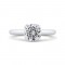 14K White Gold Round Diamond Engagement Ring (Semi-Mount)