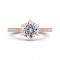 14K Rose Gold Round Diamond Engagement Ring (Semi-Mount)