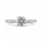 14K White Gold Round Diamond Engagement Ring (Semi-Mount)
