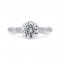14K White Gold Round Diamond Crossover Shank Engagement Ring (Semi-Mount)