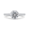 14K Two-Tone Gold Round Diamond Engagement Ring (Semi-Mount)