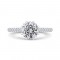 14K Two-Tone Gold Round Diamond Engagement Ring (Semi-Mount)