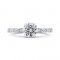 Round Diamond Engagement Ring In 14K White Gold (Semi-Mount)