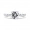 Round Diamond Engagement Ring In 14K White Gold (Semi-Mount)