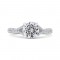 Round Diamond Engagement Ring In 14K White Gold with Split Shank (Semi-Mount)