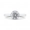 14K White Gold Round Diamond Engagement Ring (Semi-Mount)