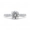 14K White Gold Diamond Engagement Ring (Semi-Mount)