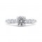 14K White Gold Diamond Engagement Ring with Euro Shank (Semi-Mount)