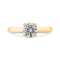 14K Yellow Gold Solitaire Engagement Ring (Semi-Mount)