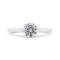 14K White Gold Solitaire Engagement Ring (Semi-Mount)