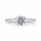 14K White Gold Round Diamond Three-Stone Plus Engagement Ring with Euro Shank (Semi-Mount)
