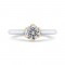 14K Two-Tone Gold Round Diamond Solitaire Plus Engagement Ring (Semi-Mount)