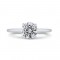 14K White Gold Round Diamond Solitaire Plus Engagement Ring with Milgrain (Semi-Mount)