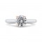 14K Two-Tone Gold Round Diamond Solitaire Plus Engagement Ring with Milgrain (Semi-Mount)