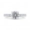 14K White Gold Round Diamond Solitaire Plus Engagement Ring (Semi-Mount)