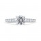 14K White Gold Round Diamond Solitaire Plus Engagement Ring with Milgrain (Semi-Mount)