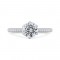 14K White Gold Round Cut Diamond Solitaire Plus Engagement Ring (Semi-Mount)