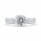 14K White Gold Round Cut Diamond Engagement Ring (Semi-Mount)