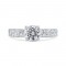 14K White Gold Round Cut Diamond Engagement Ring (Semi-Mount)