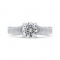 14K White Gold Round Cut Diamond Split Shank Engagement Ring (Semi-Mount)