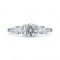 14K White Gold Round Cut Diamond Engagement Ring (Semi-Mount)
