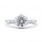 14K White Gold Round Cut Diamond Engagement Ring (Semi-Mount)