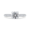 14K White Gold Round Cut Diamond Engagement Ring (Semi-Mount)