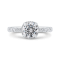 14K White Gold Diamond Engagement Ring (Semi-Mount)