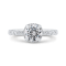 14K White Gold Round Cut Diamond Halo Engagement Ring (Semi-Mount)