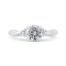 14K White Gold Round Cut Diamond Engagement Ring (Semi-Mount)