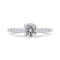 14K White Gold Round Diamond Solitaire Plus Engagement Ring (Semi-Mount)