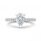 14K White Gold Pear Diamond Engagement Ring (Semi-Mount)