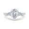 14K White Gold Pear Cut Diamond Engagement Ring (Semi-Mount)