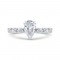 14K White Gold Pear Cut Diamond Engagement Ring (Semi-Mount)