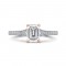 14K Two-Tone Gold Emerald Cut Diamond Engagement Ring (Semi-Mount)