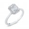 14k White Gold Diamond Engagement Ring
