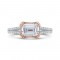 14K Two-Tone Gold Diamond Engagement Ring (Semi-Mount)