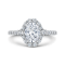 14K White Gold 7/8 Ct Oval Cut Diamond Engagement Ring (Semi-Mount)