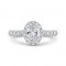 14K White Gold Oval Diamond Halo Engagement Ring (Semi-Mount)