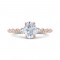 14K Rose Gold Diamond Engagement Ring (Semi-Mount)