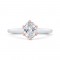 14K Two-Tone Gold Oval Diamond Solitaire Engagement Ring (Semi-Mount)