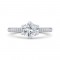 14K White Gold Oval Cut Diamond Engagement Ring (Semi-Mount)